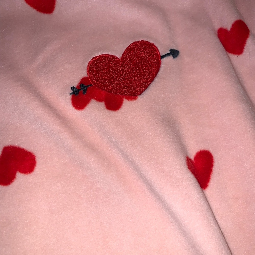 Carter's Women’s Pink Pajama Set with Red Hearts XS - Picture 3 of 6